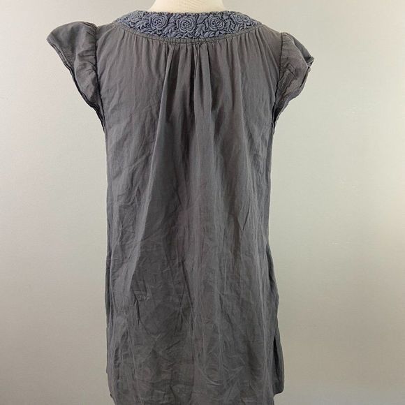 SNOB Grey V Neck Dress‎ with Pockets - Picture 4 of 9